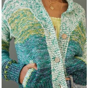 Anthropologie Pilcro Sunset Embroidered Cardigan Size XL